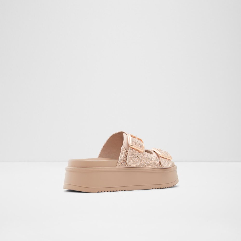 Rose Gold Aldo Jika Slide Sandal - Flatform Sandals | 80KATOEXJ