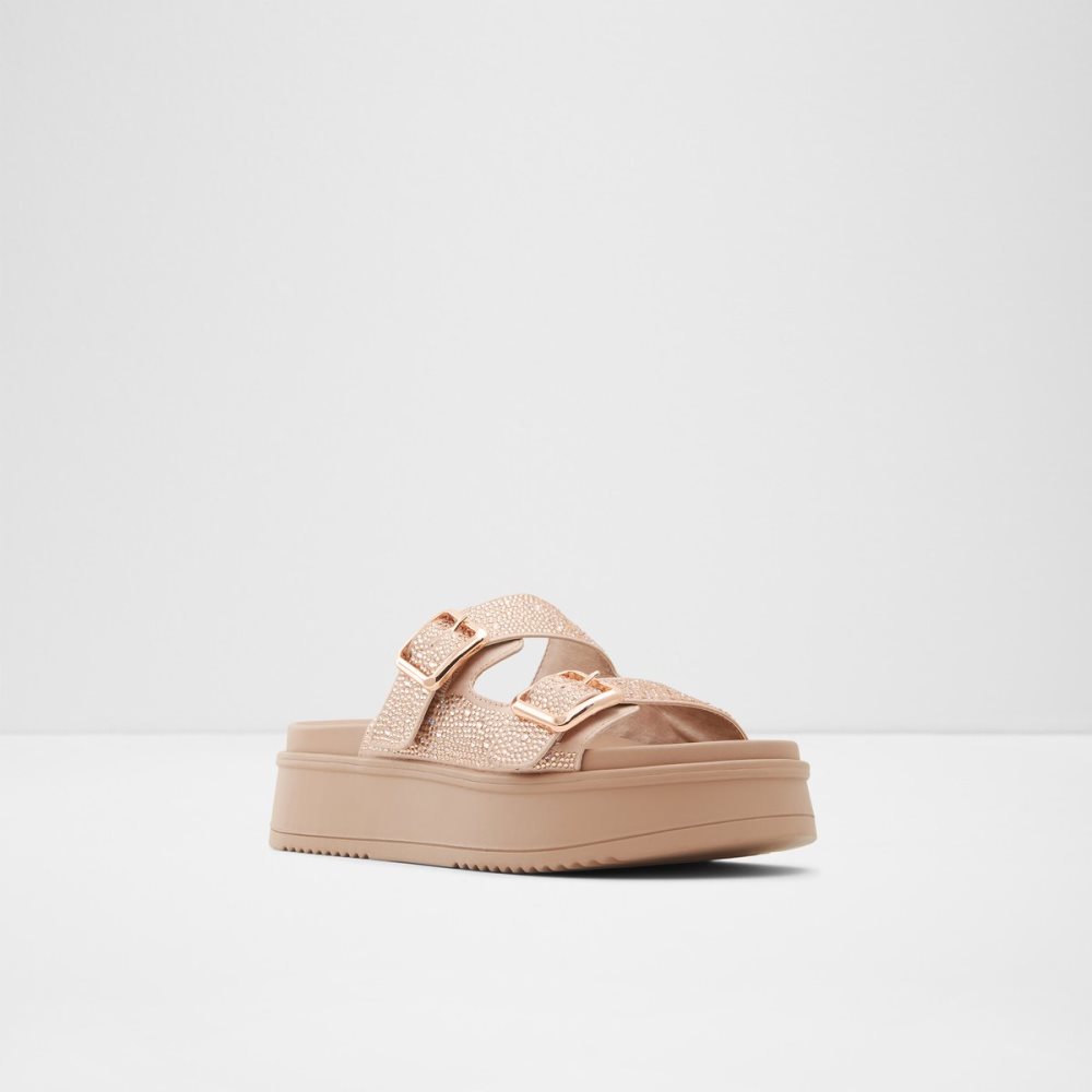 Rose Gold Aldo Jika Slide Sandal - Flatform Sandals | 80KATOEXJ