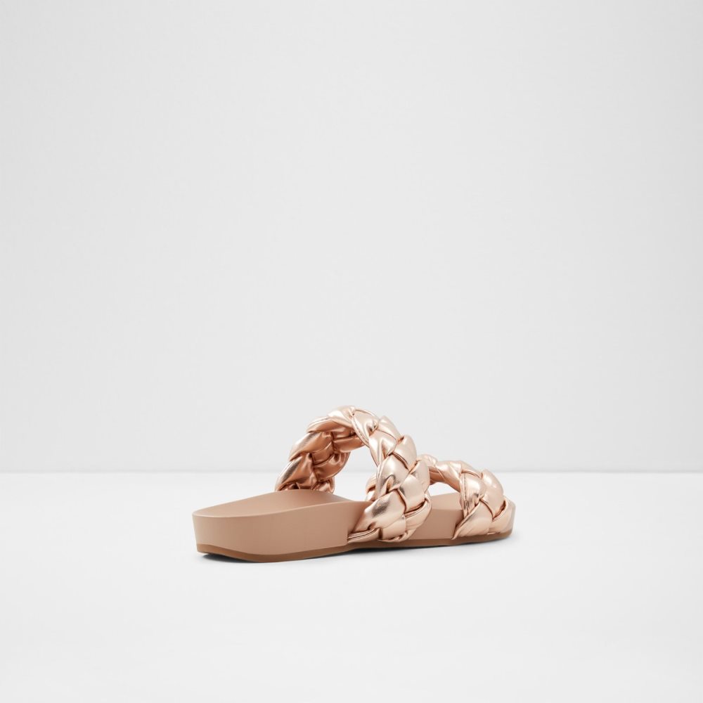 Rose Gold Aldo Oaka Slide Sandal Sandals | 96KNIAHMU