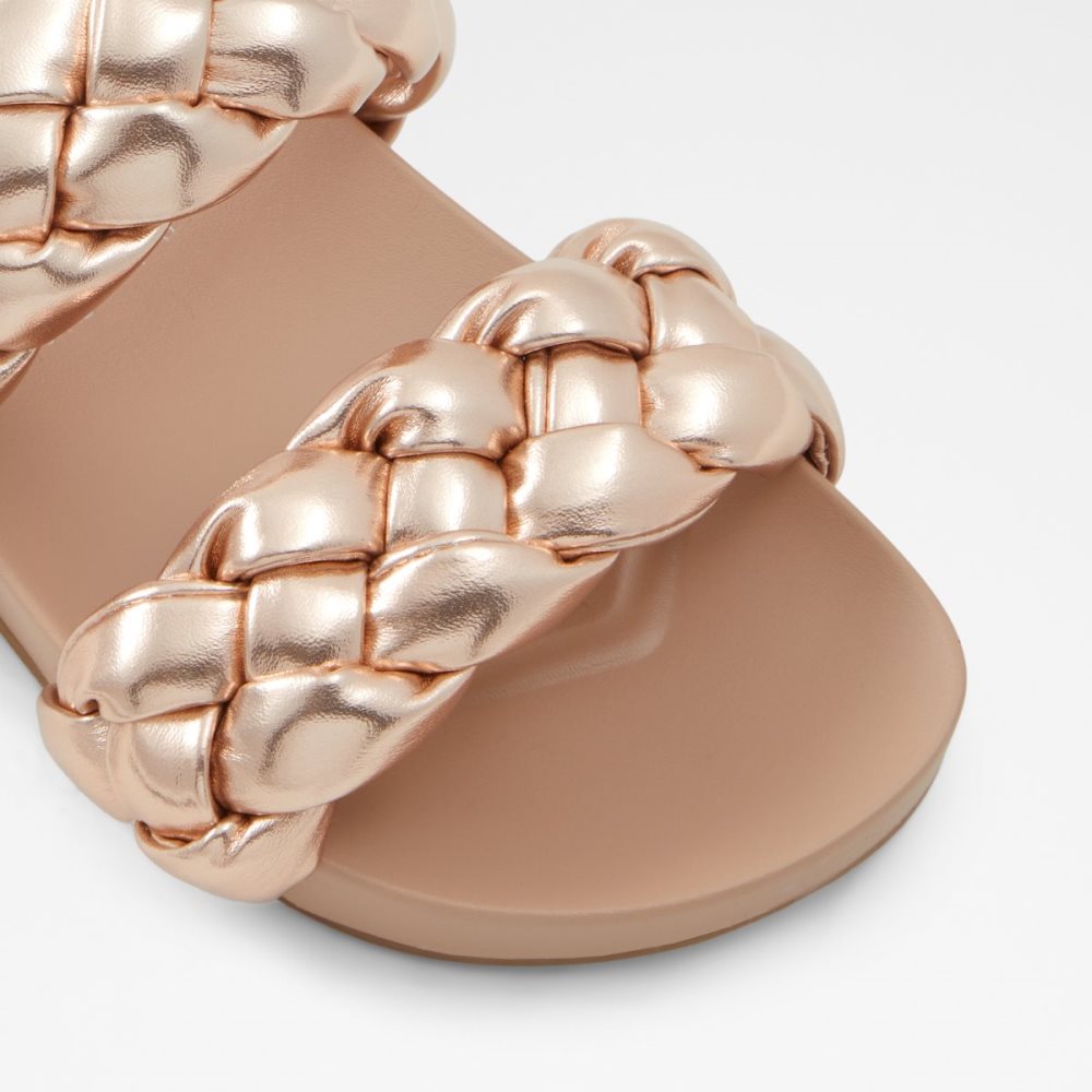 Rose Gold Aldo Oaka Slide Sandal Sandals | 96KNIAHMU