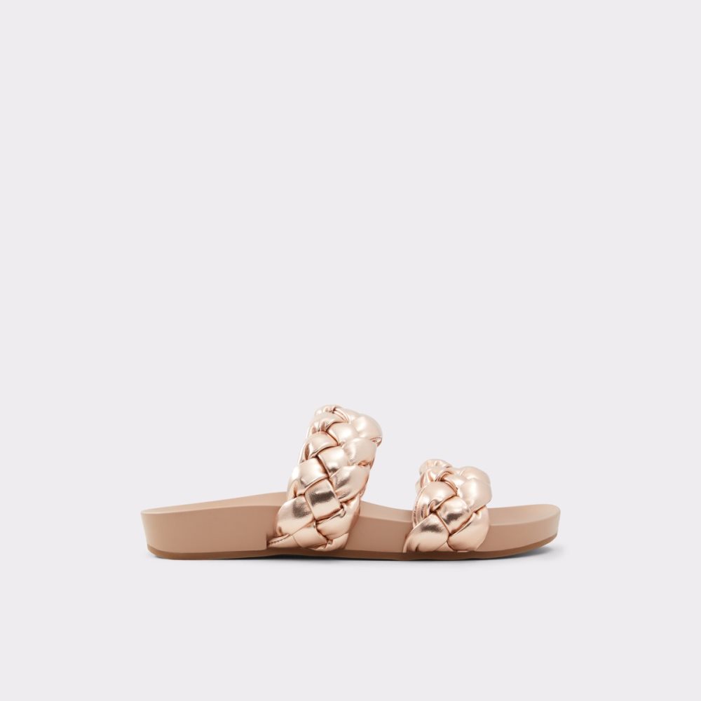 Rose Gold Aldo Oaka Slide Sandal Sandals | 96KNIAHMU