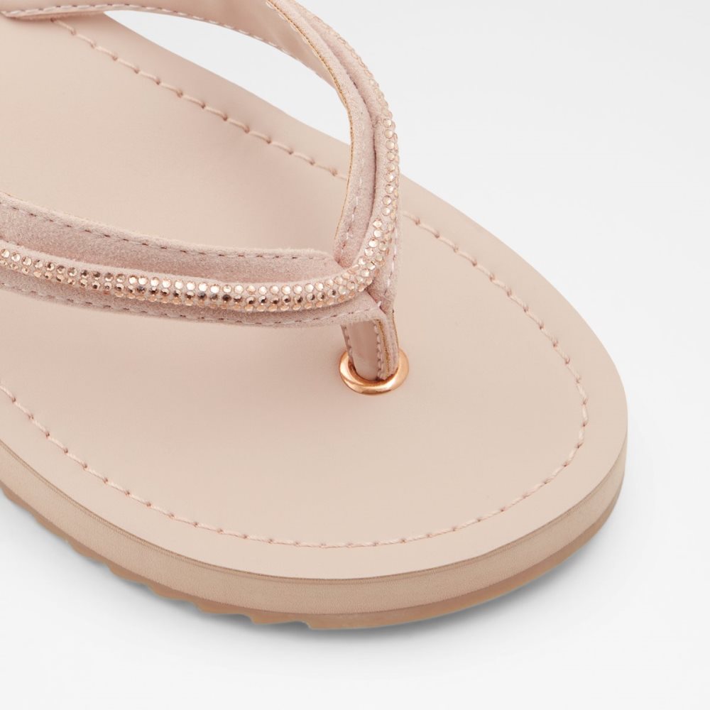 Rose Gold Aldo Polo Flip Flops Sandals | 42MWYAROB