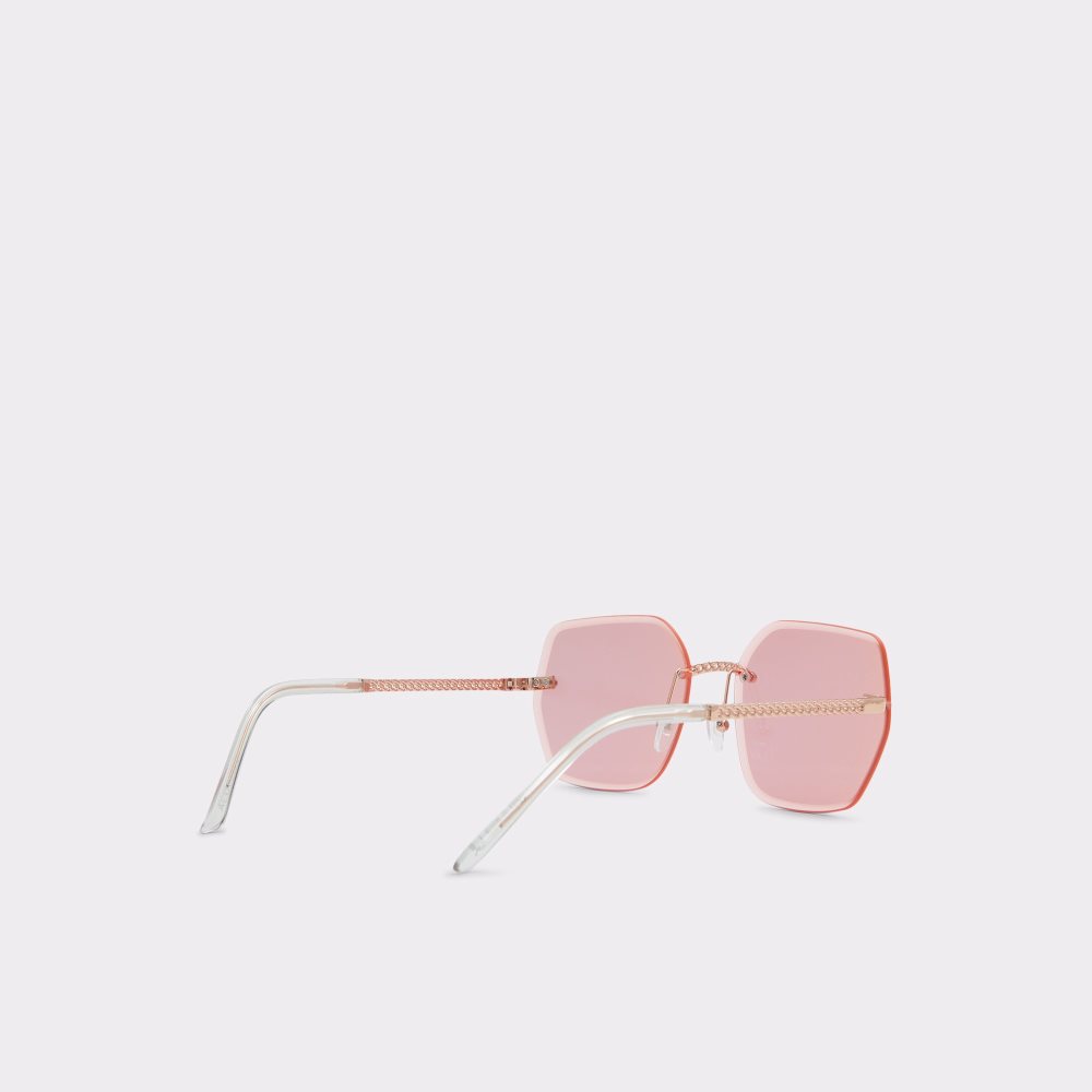 Rose Gold Aldo Yeranna Rectangle Sunglasses | 41ARIHJDF