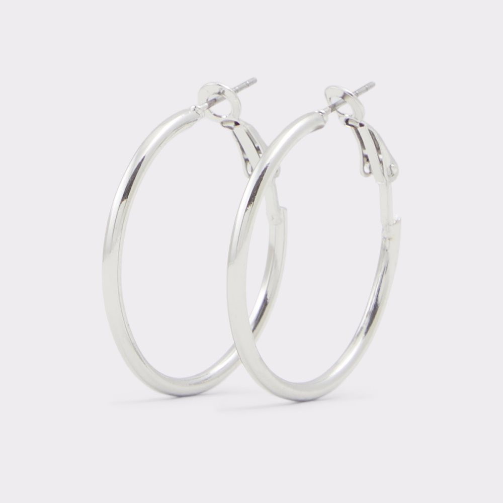 Silver Aldo Aceassa Hoop Earrings | 85ARTLBNY