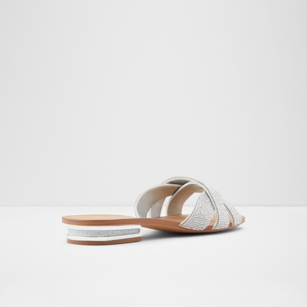 Silver Aldo Coredith Slide Sandal Sandals | 54WZOKEMJ