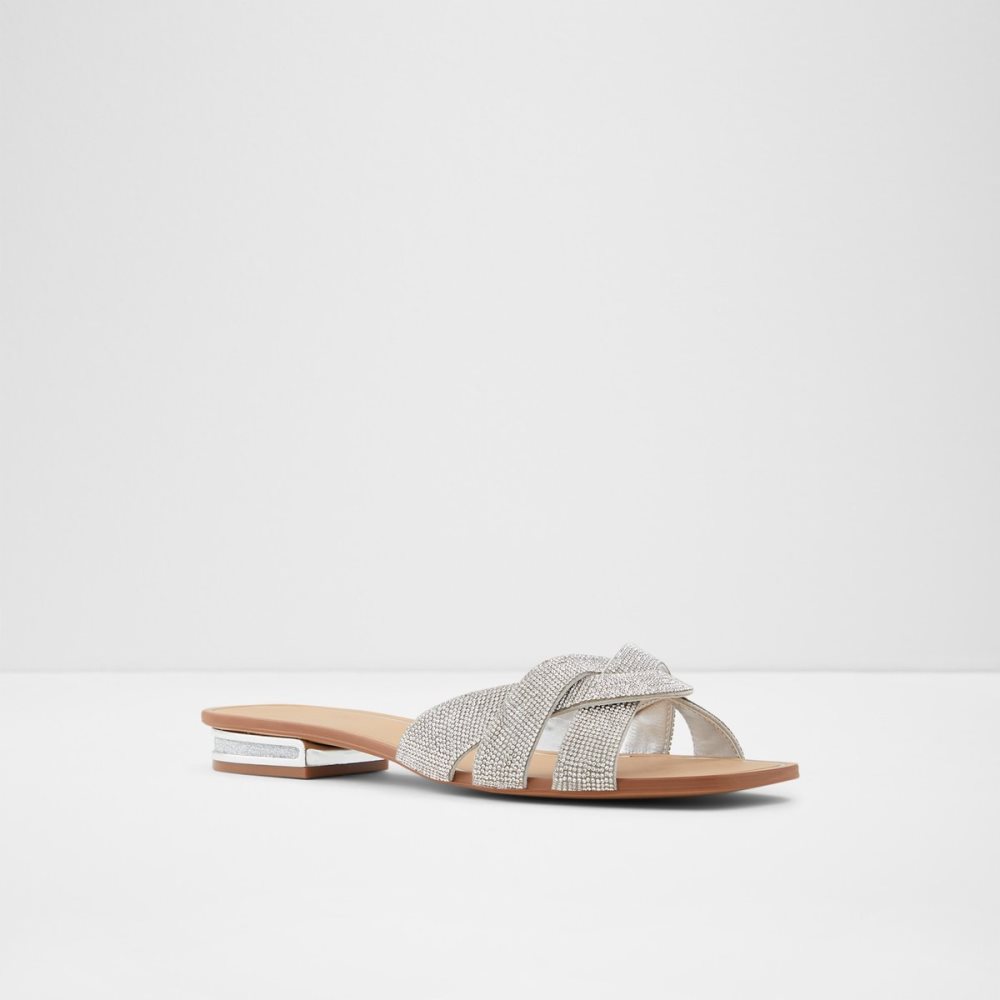 Silver Aldo Coredith Slide Sandal Sandals | 54WZOKEMJ