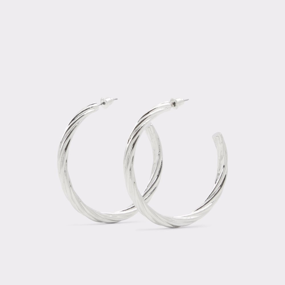 Silver Aldo Gweasean Hoop Earrings | 23ZHFMOXT