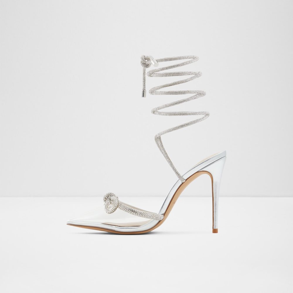 Silver Aldo Halalia High - Stiletto Heels | 04EBSGRIH