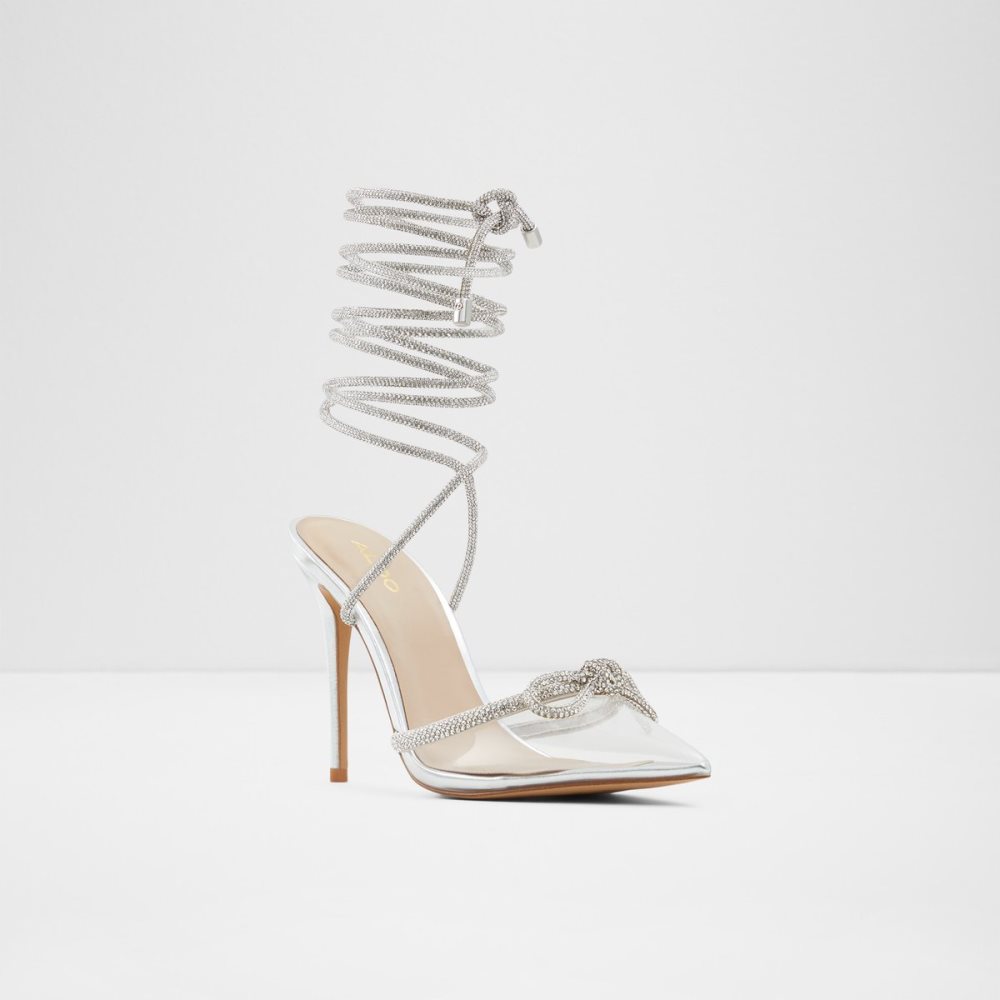 Silver Aldo Halalia High - Stiletto Heels | 04EBSGRIH