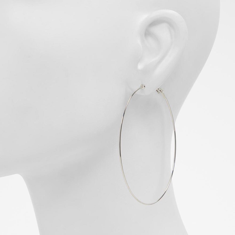 Silver Aldo Leota Hoop Earrings | 58TUEVIHP