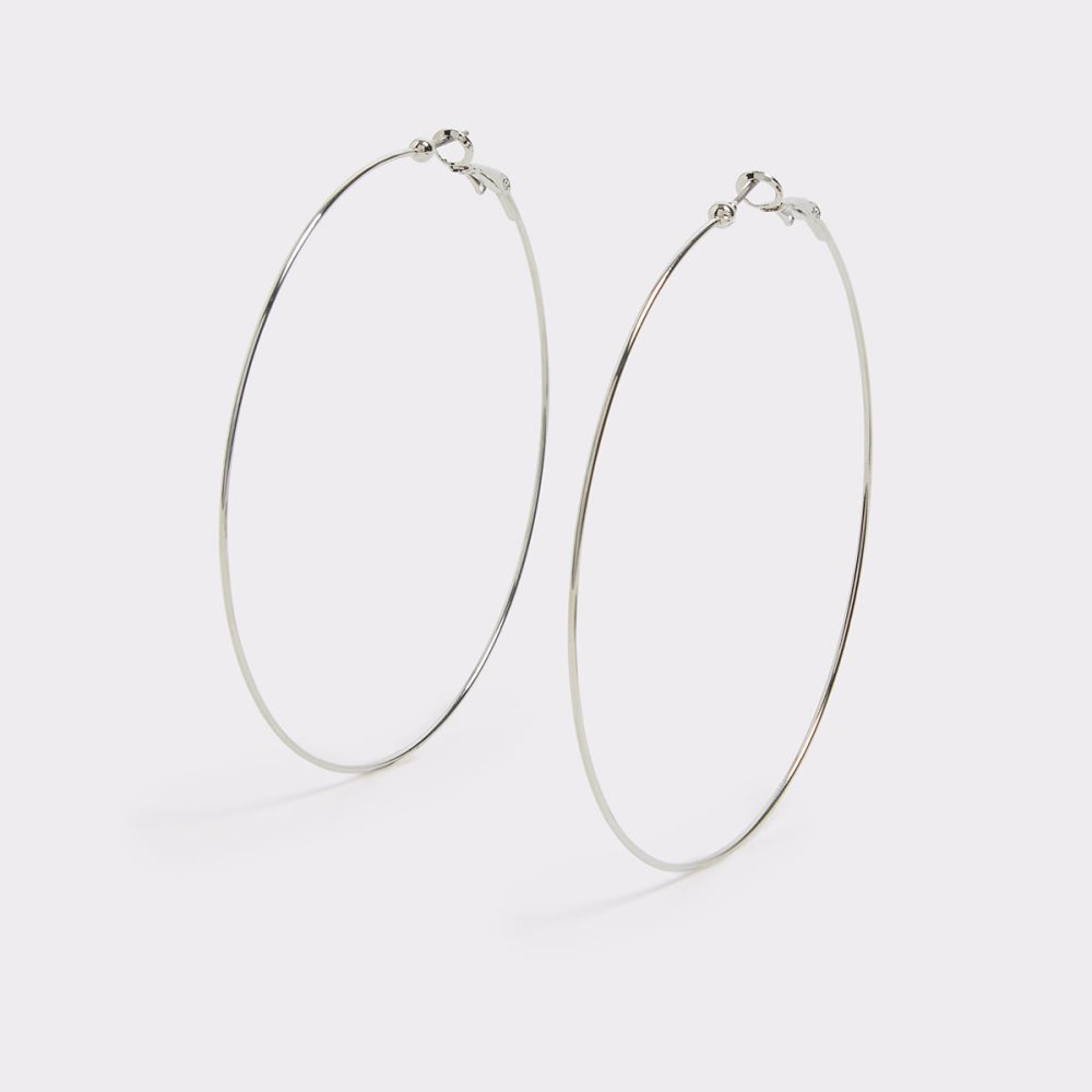 Silver Aldo Leota Hoop Earrings | 58TUEVIHP