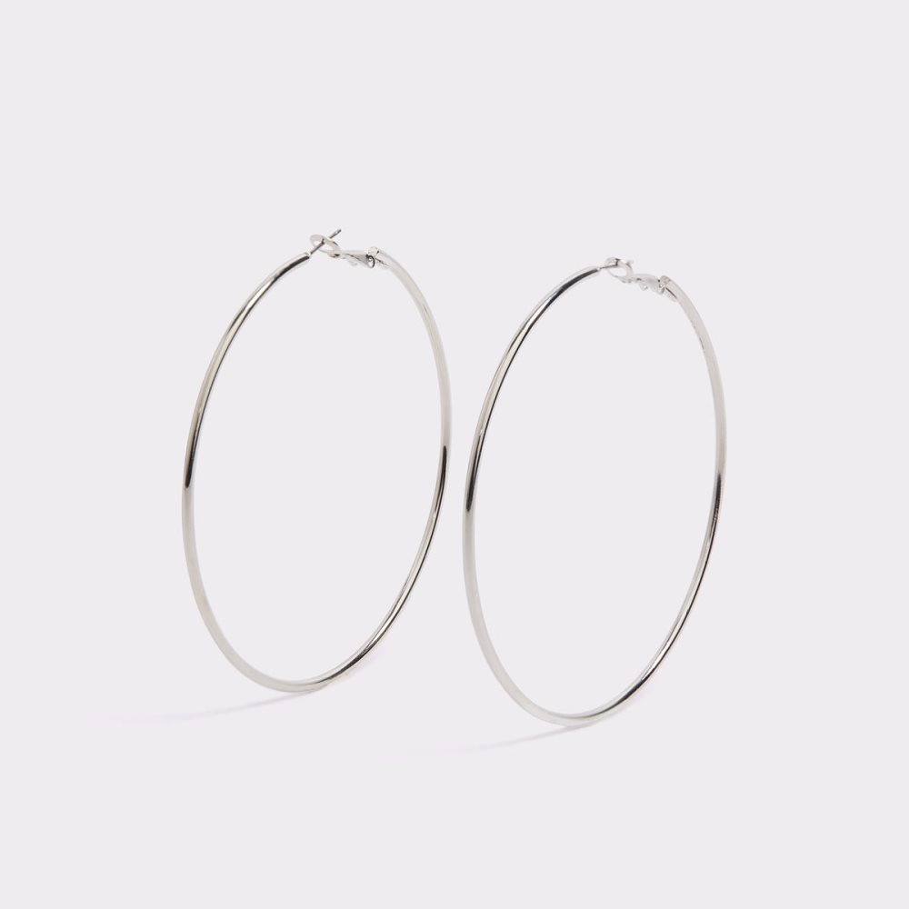 Silver Aldo Lovima Hoop Earrings | 93DKHQLYS