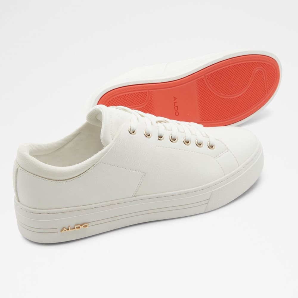 White Aldo Agassi Low Top Sneakers | 82UQEOMFR