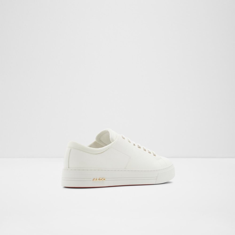 White Aldo Agassi Low Top Sneakers | 82UQEOMFR