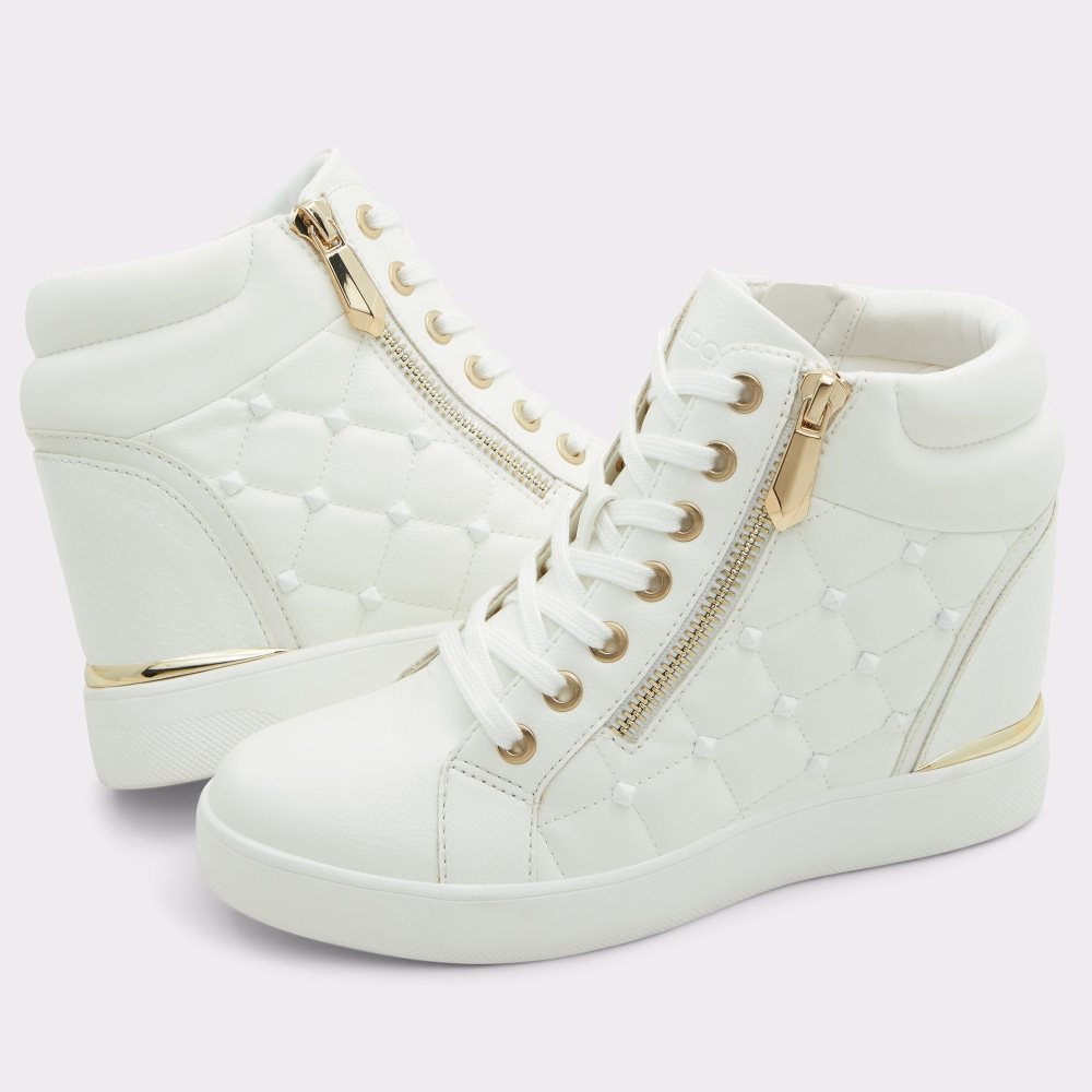 White Aldo Ailannah High Top - Wedge Sneakers | 56AVWPHMD