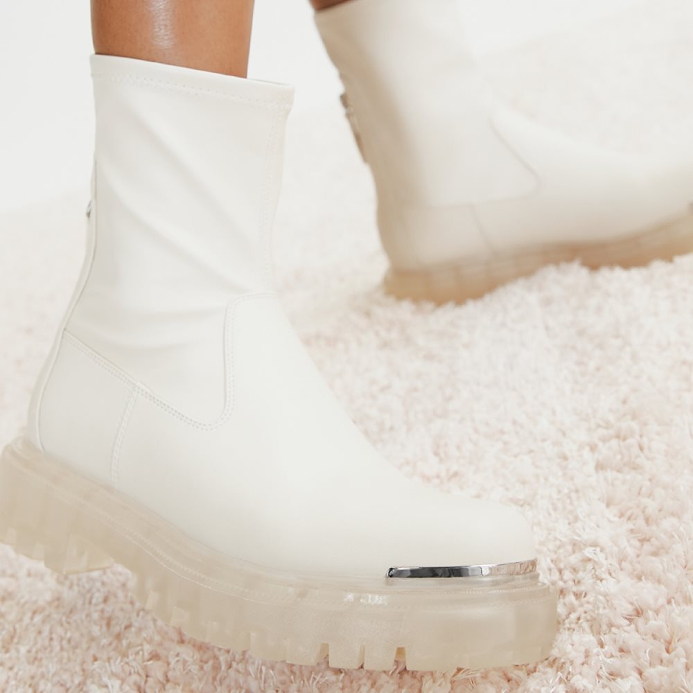 White Aldo Alima - Lug Sole Ankle Boots | 85BVISJDN