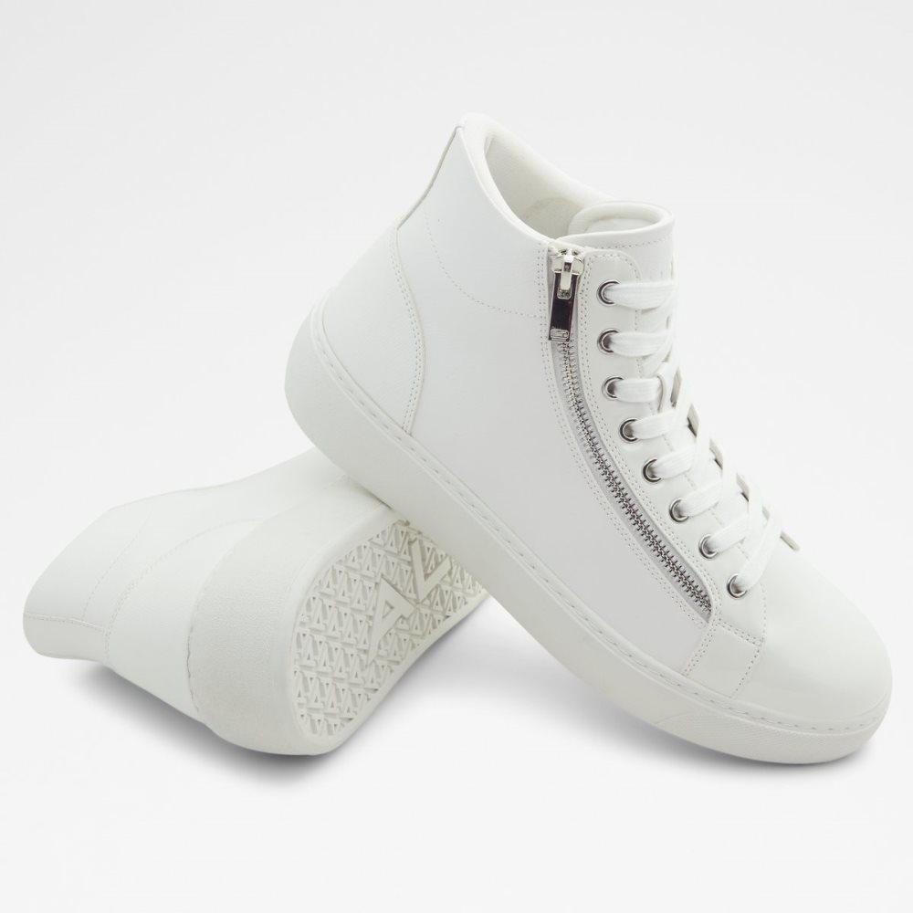 White Aldo Alpha High Top - Cup Sole Sneakers | 71EFUIRXH