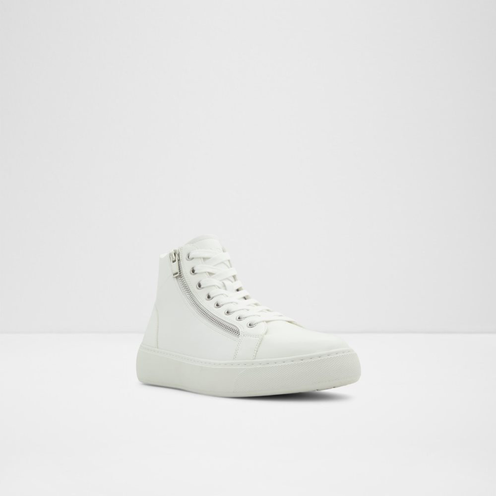 White Aldo Alpha High Top - Cup Sole Sneakers | 71EFUIRXH