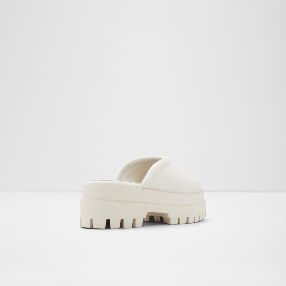 White Aldo Biglease Mule - Lug Sole Mules | 46BMEVDPL