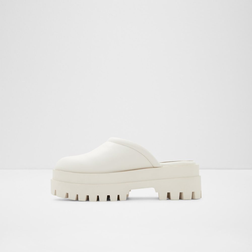 White Aldo Biglease Mule - Lug Sole Mules | 46BMEVDPL