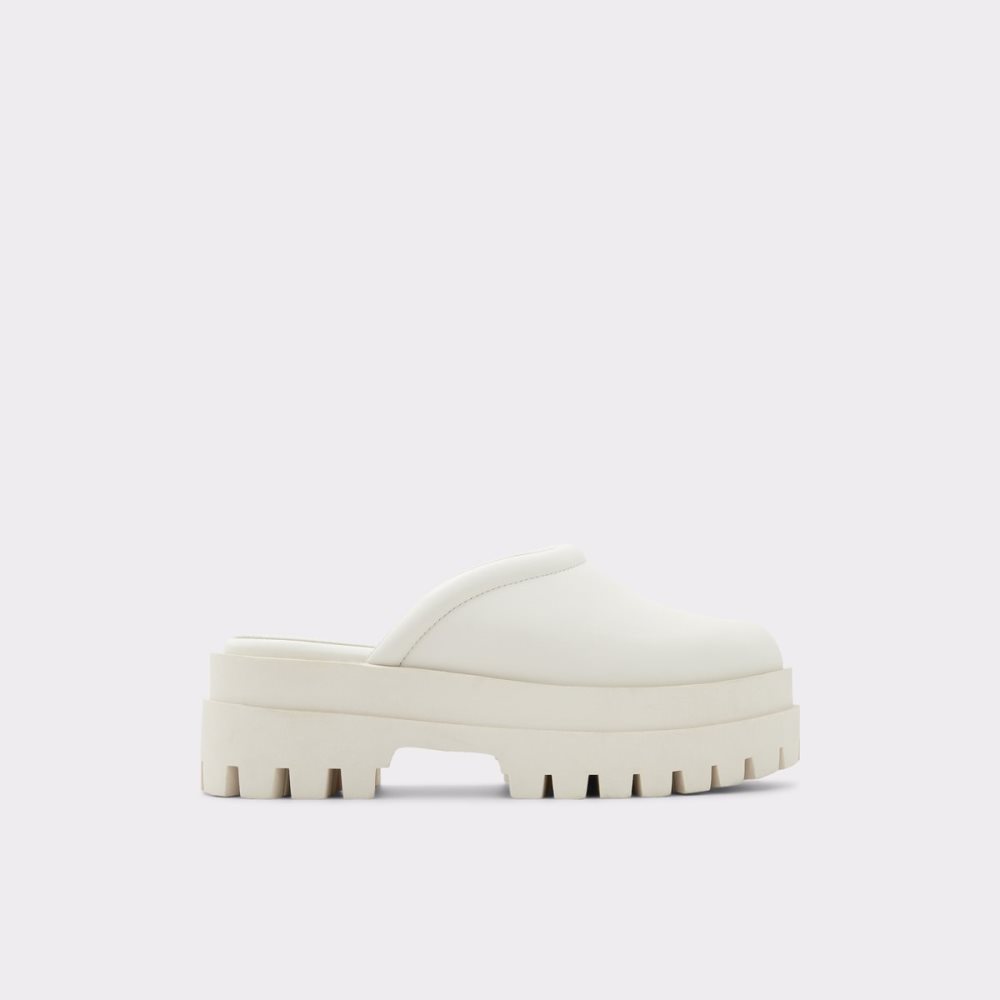 White Aldo Biglease Mule - Lug Sole Mules | 46BMEVDPL