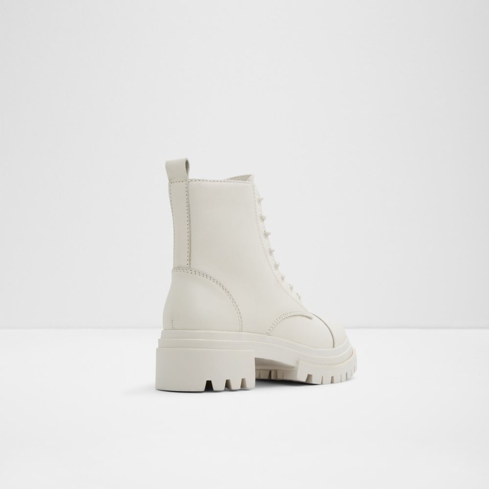 White Aldo Bigmark - Lug Sole Combat Boots | 07EQMSIVP