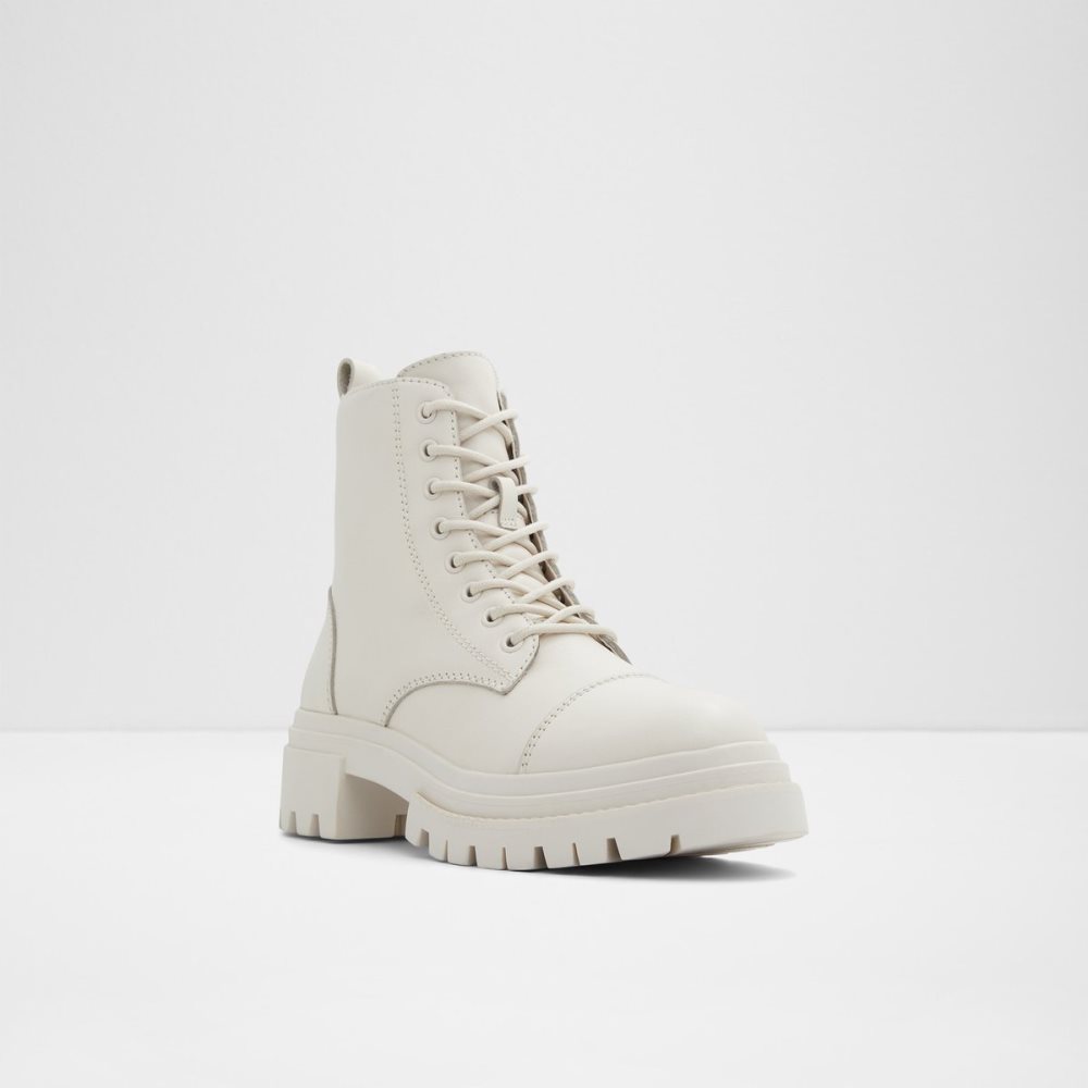 White Aldo Bigmark - Lug Sole Combat Boots | 07EQMSIVP