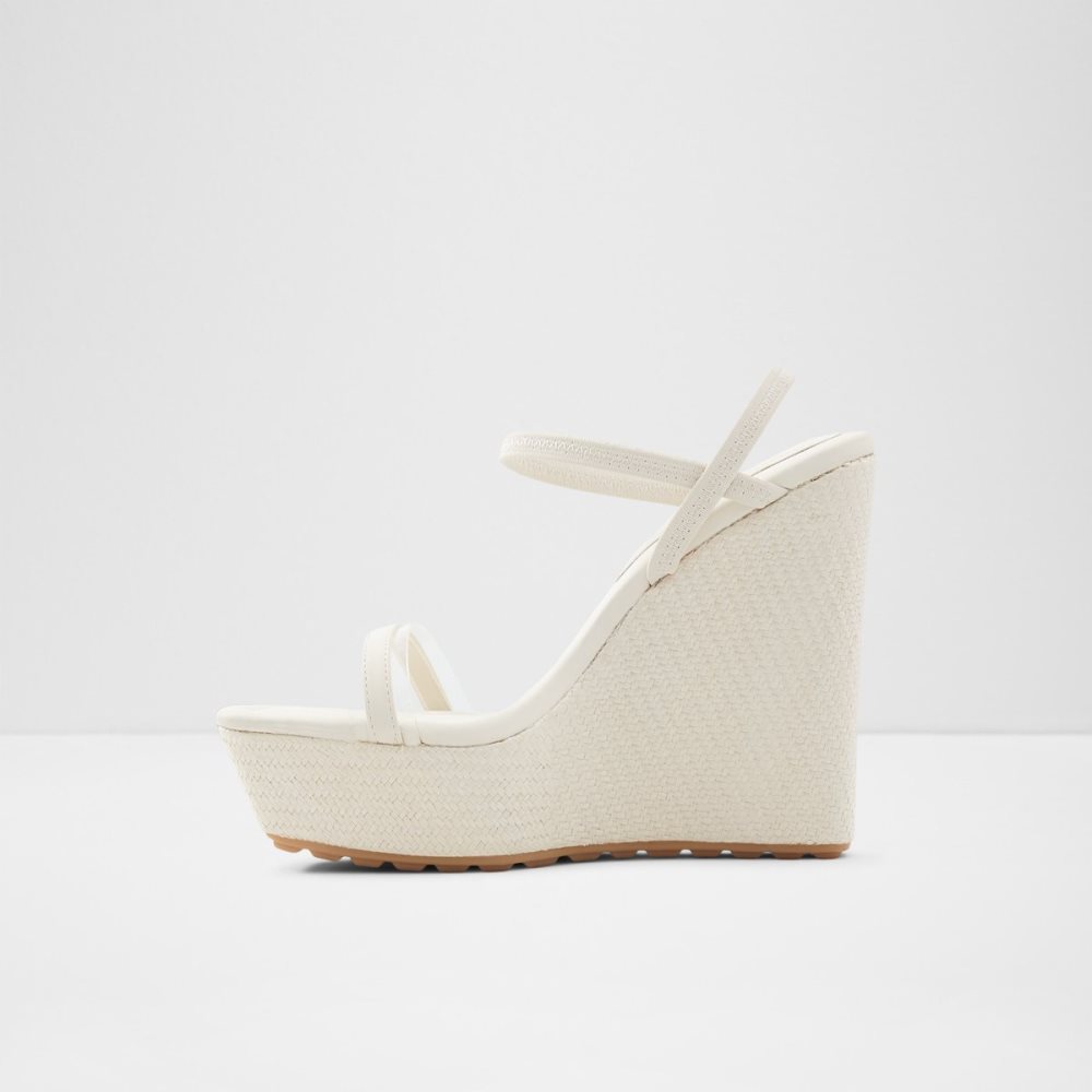 White Aldo Bodish Wedge Sandal - Wedge Sandals | 95TCWBLYK