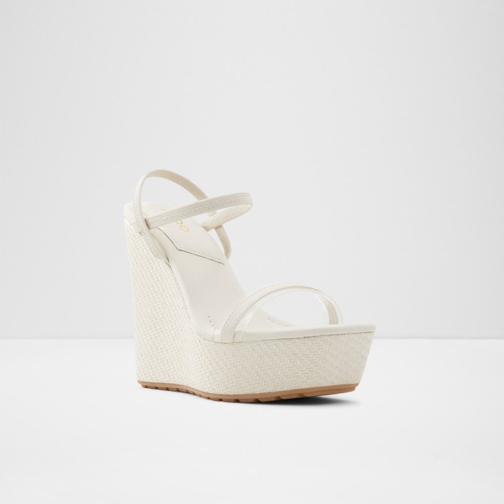 White Aldo Bodish Wedge Sandal - Wedge Sandals | 95TCWBLYK