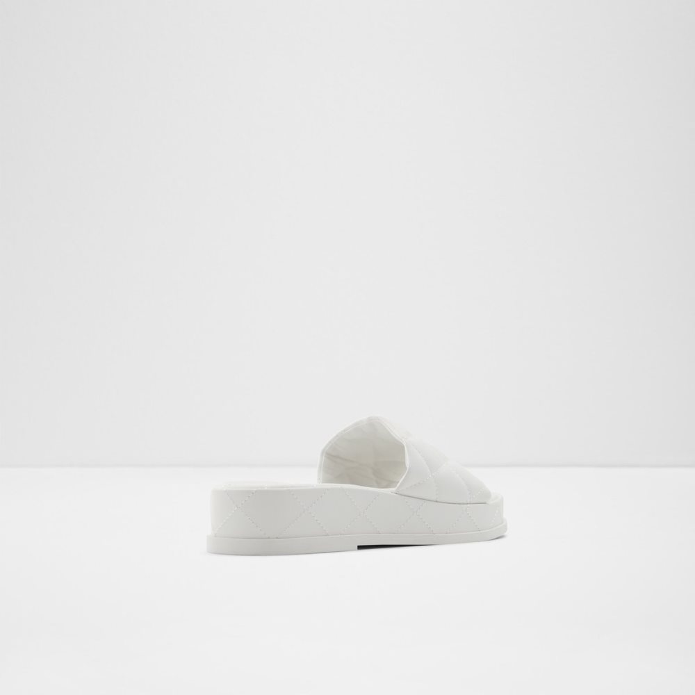 White Aldo Carreaux Slide Sandal - Flatform Sandals | 15CXQEURB