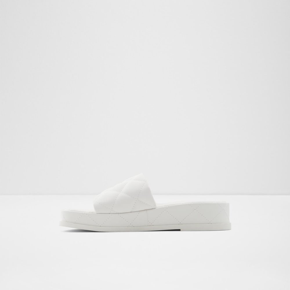 White Aldo Carreaux Slide Sandal - Flatform Sandals | 15CXQEURB