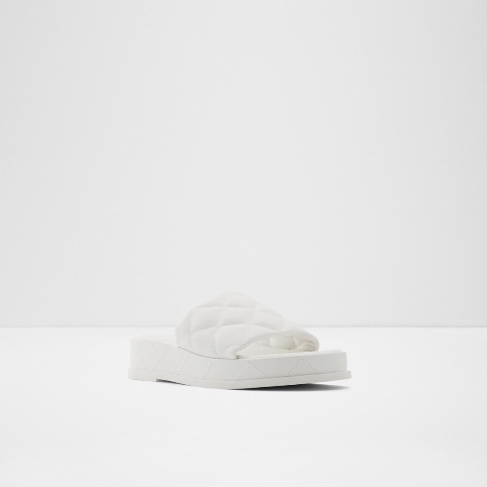 White Aldo Carreaux Slide Sandal - Flatform Sandals | 15CXQEURB