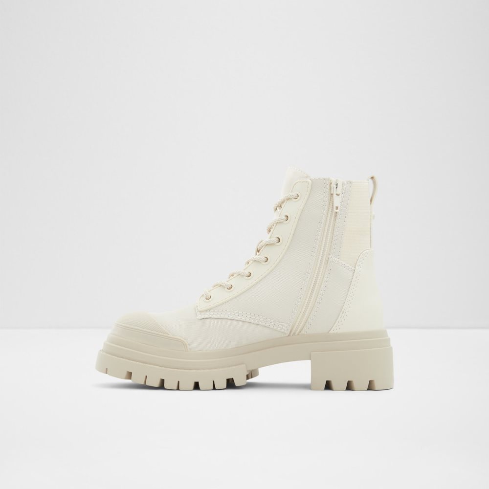 White Aldo Charline - Lug Sole Combat Boots | 70AZUGHPE