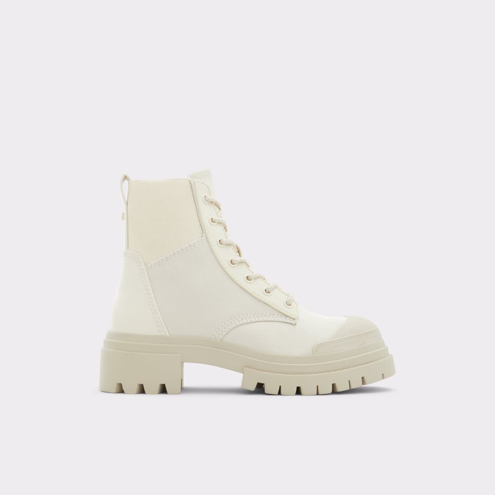 White Aldo Charline - Lug Sole Combat Boots | 70AZUGHPE