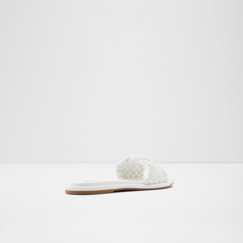 White Aldo Chicago Slide Sandal Sandals | 68ZAULNCH