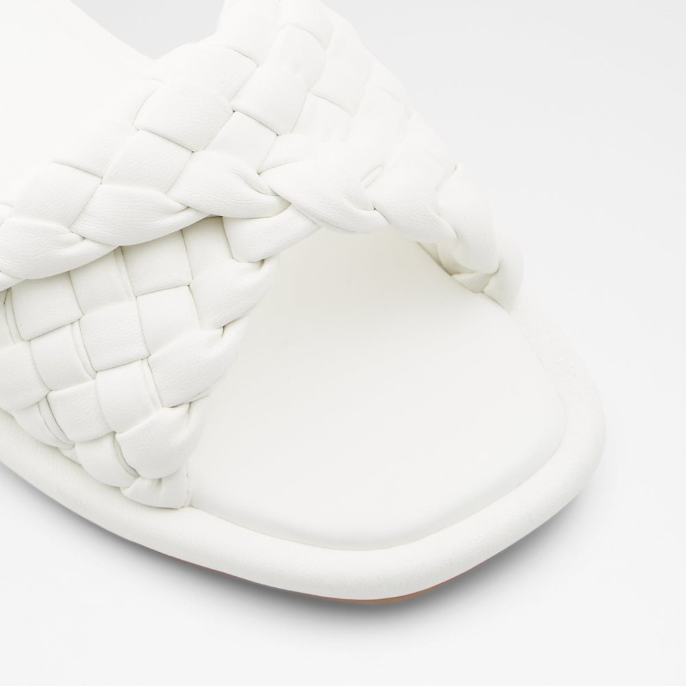 White Aldo Chicago Slide Sandal Sandals | 68ZAULNCH