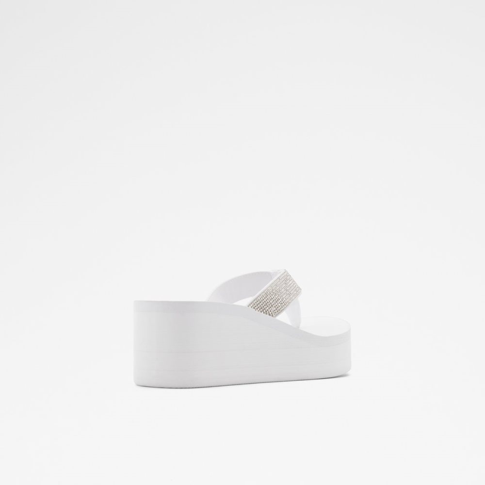 White Aldo Chima Flip Flops Sandals | 21LMGXWYD