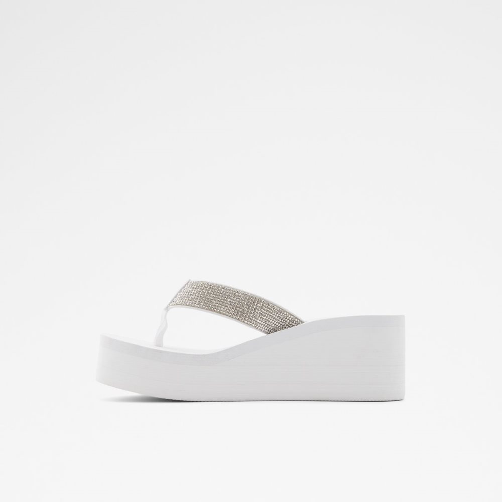 White Aldo Chima Flip Flops Sandals | 21LMGXWYD