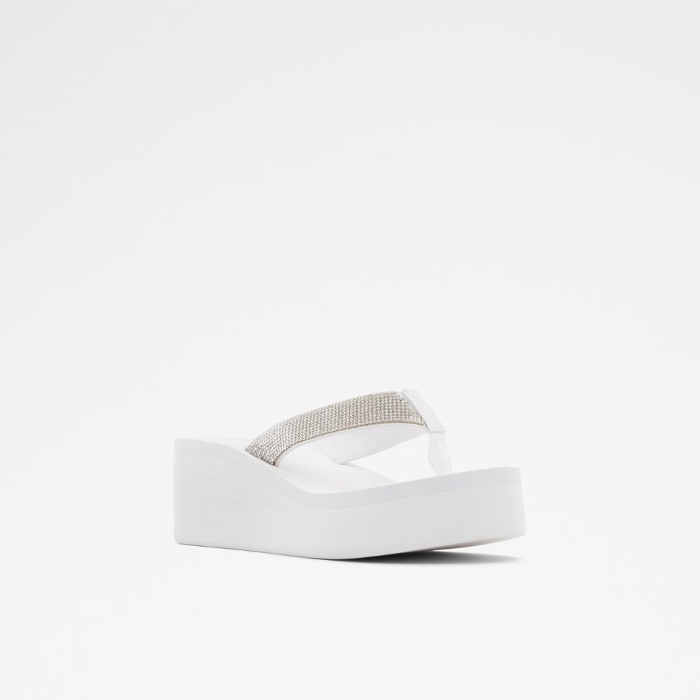 White Aldo Chima Flip Flops Sandals | 21LMGXWYD