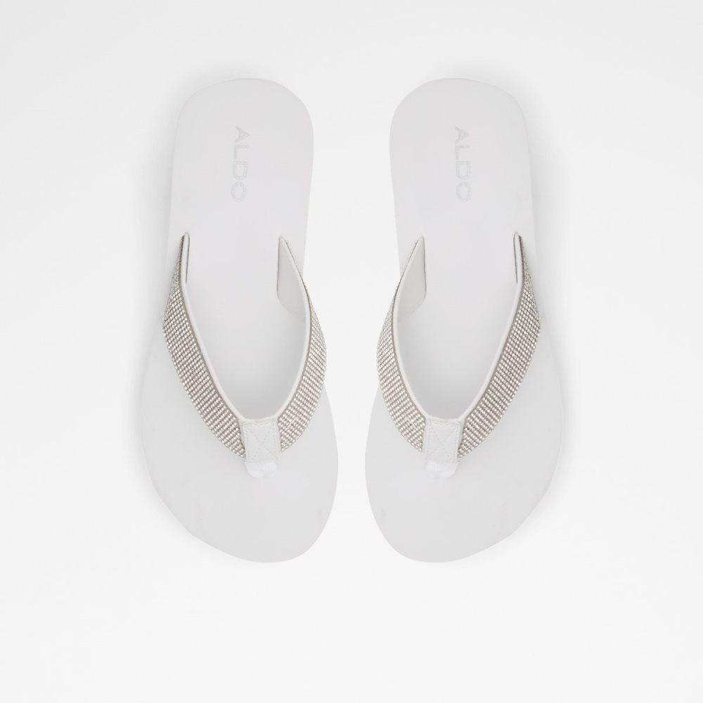 White Aldo Chima Flip Flops Sandals | 21LMGXWYD