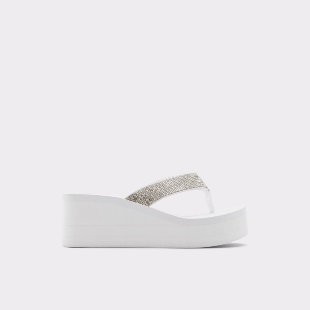 White Aldo Chima Flip Flops Sandals | 21LMGXWYD