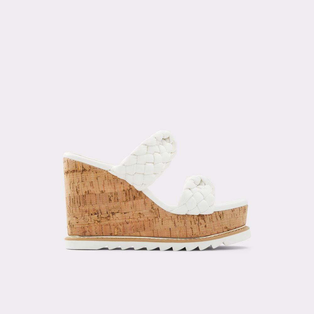 White Aldo Corky Wedge Sandal - Wedge Sandals | 83XJTLDVU