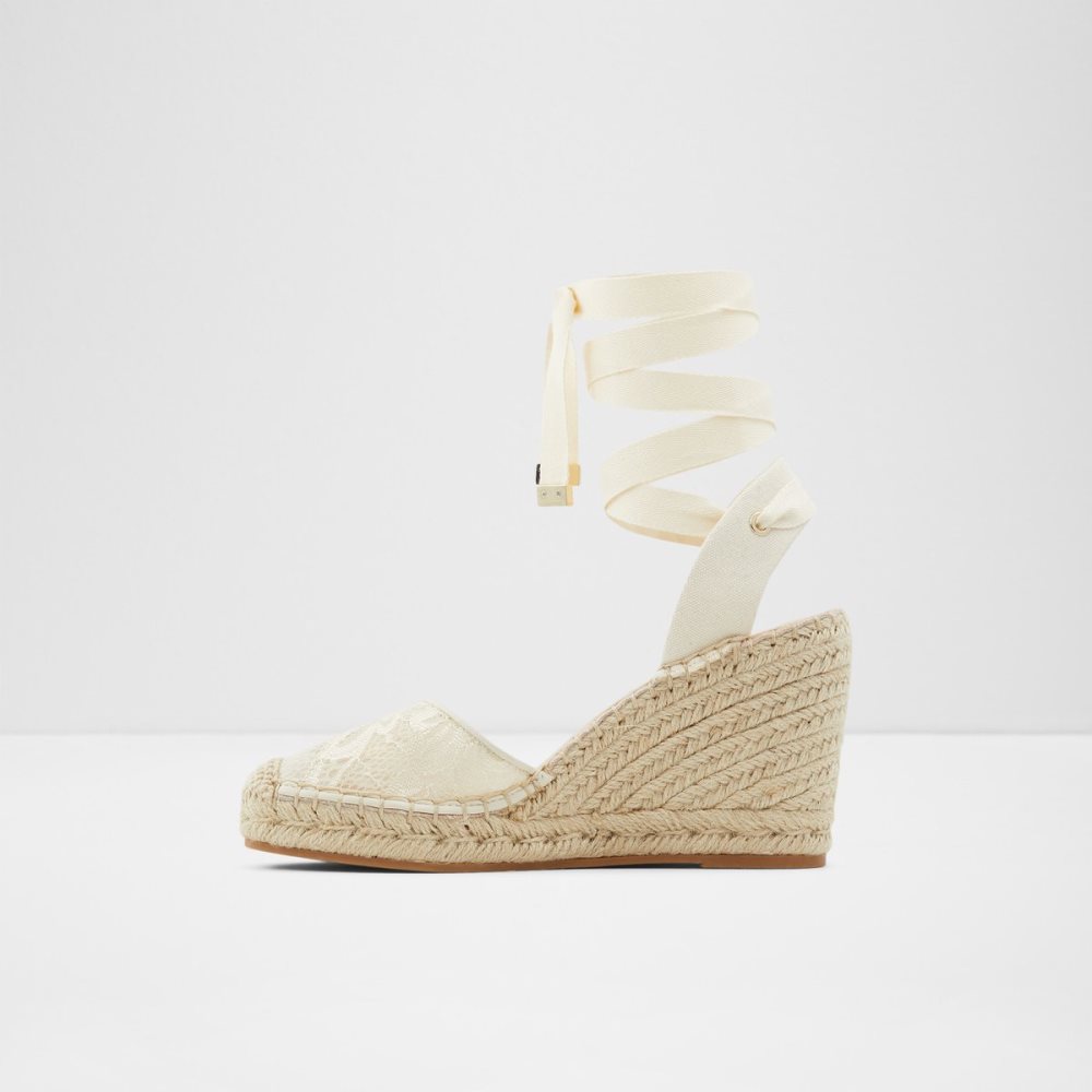 White Aldo Efemina Wedge Sandal - Wedge Sandals | 56IHQMDFW