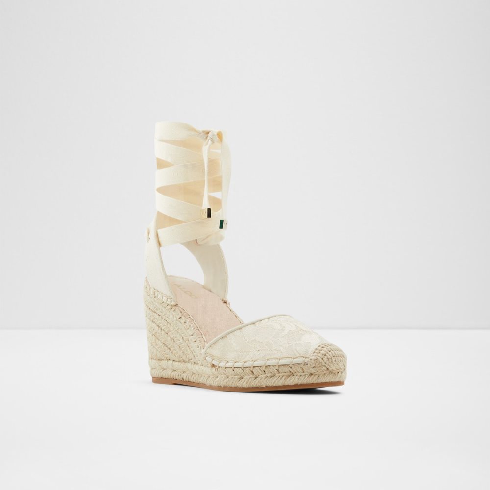 White Aldo Efemina Wedge Sandal - Wedge Sandals | 56IHQMDFW