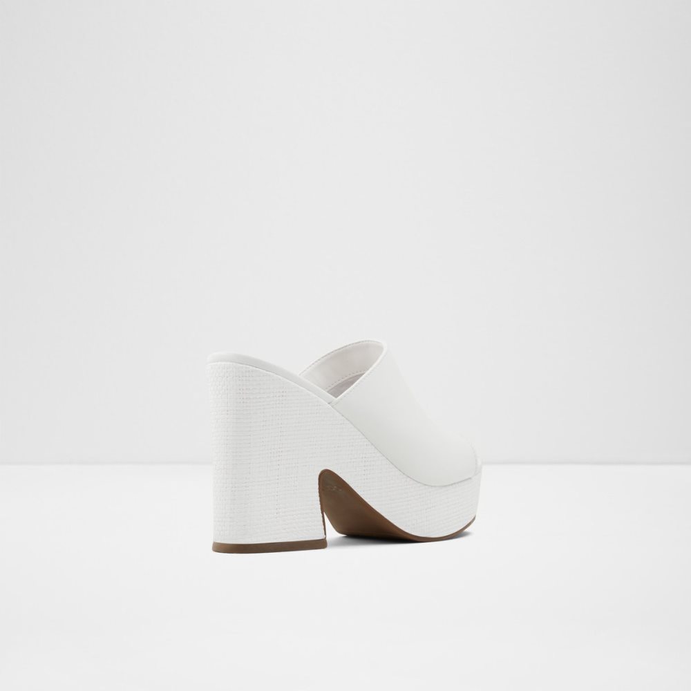 White Aldo Ellara High Slide Sandal - Platform Shoes | 10TESIFAW