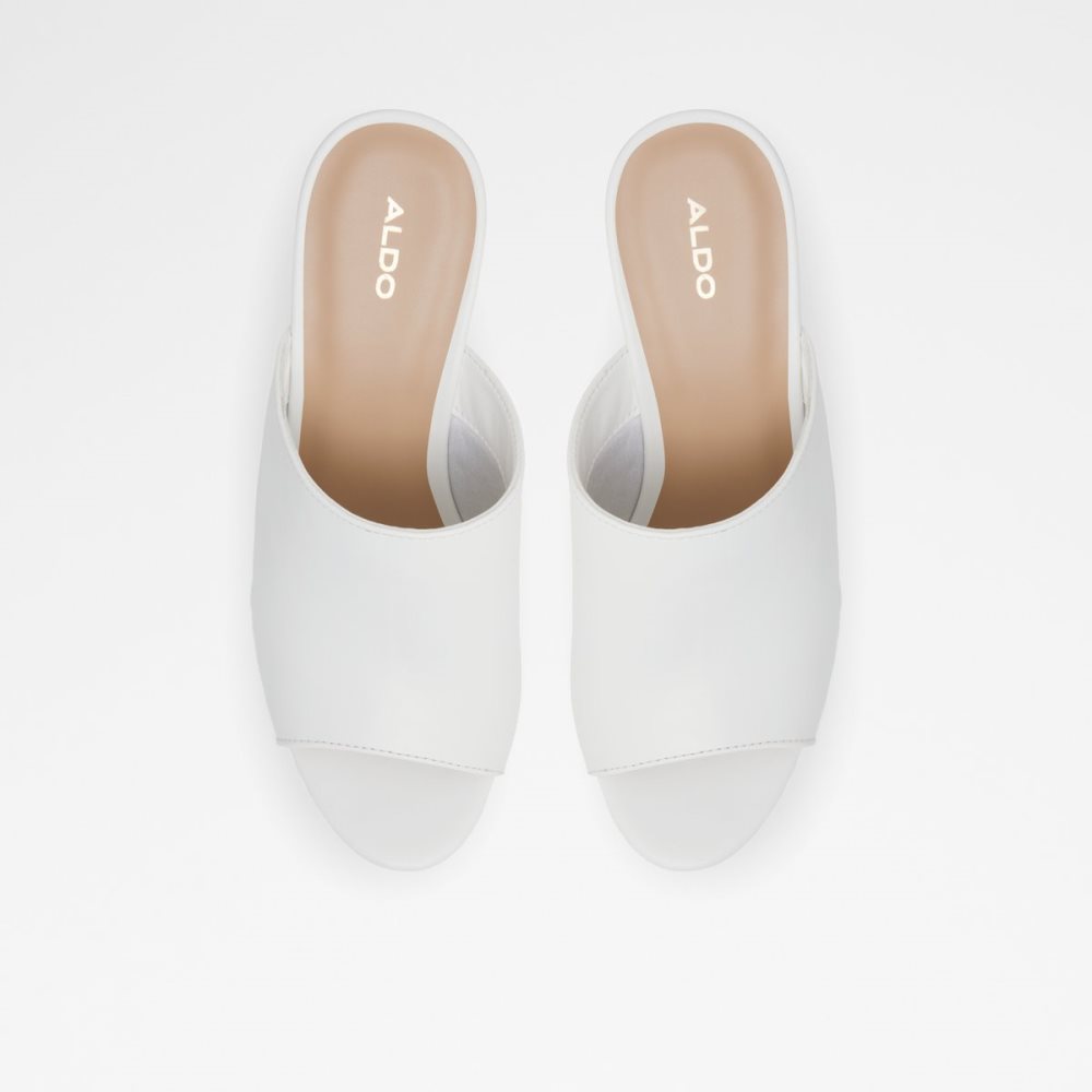 White Aldo Ellara High Slide Sandal - Platform Shoes | 10TESIFAW