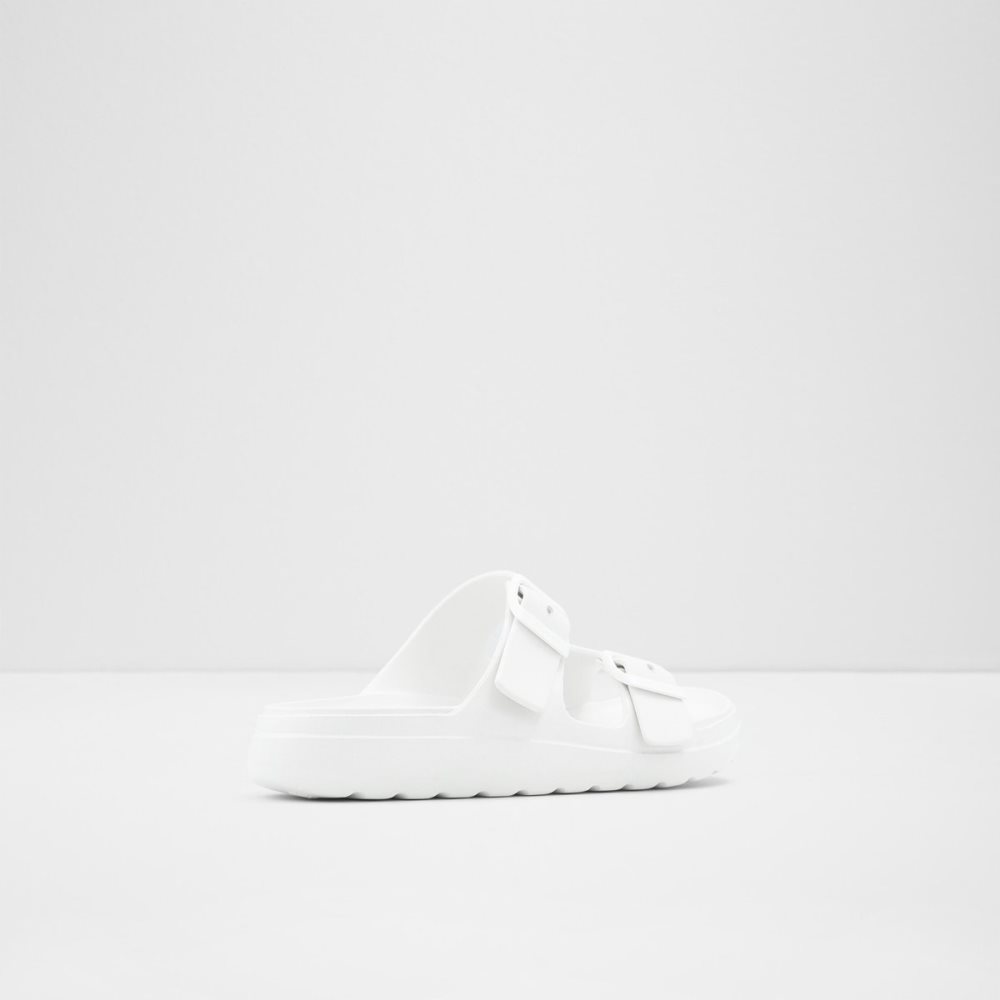 White Aldo Eteiven Slide Sandal Sandals | 45JILQSVM