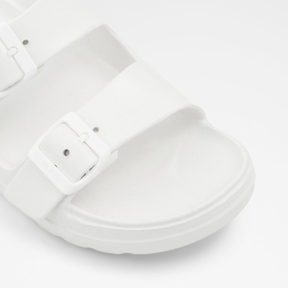 White Aldo Eteiven Slide Sandal Sandals | 45JILQSVM