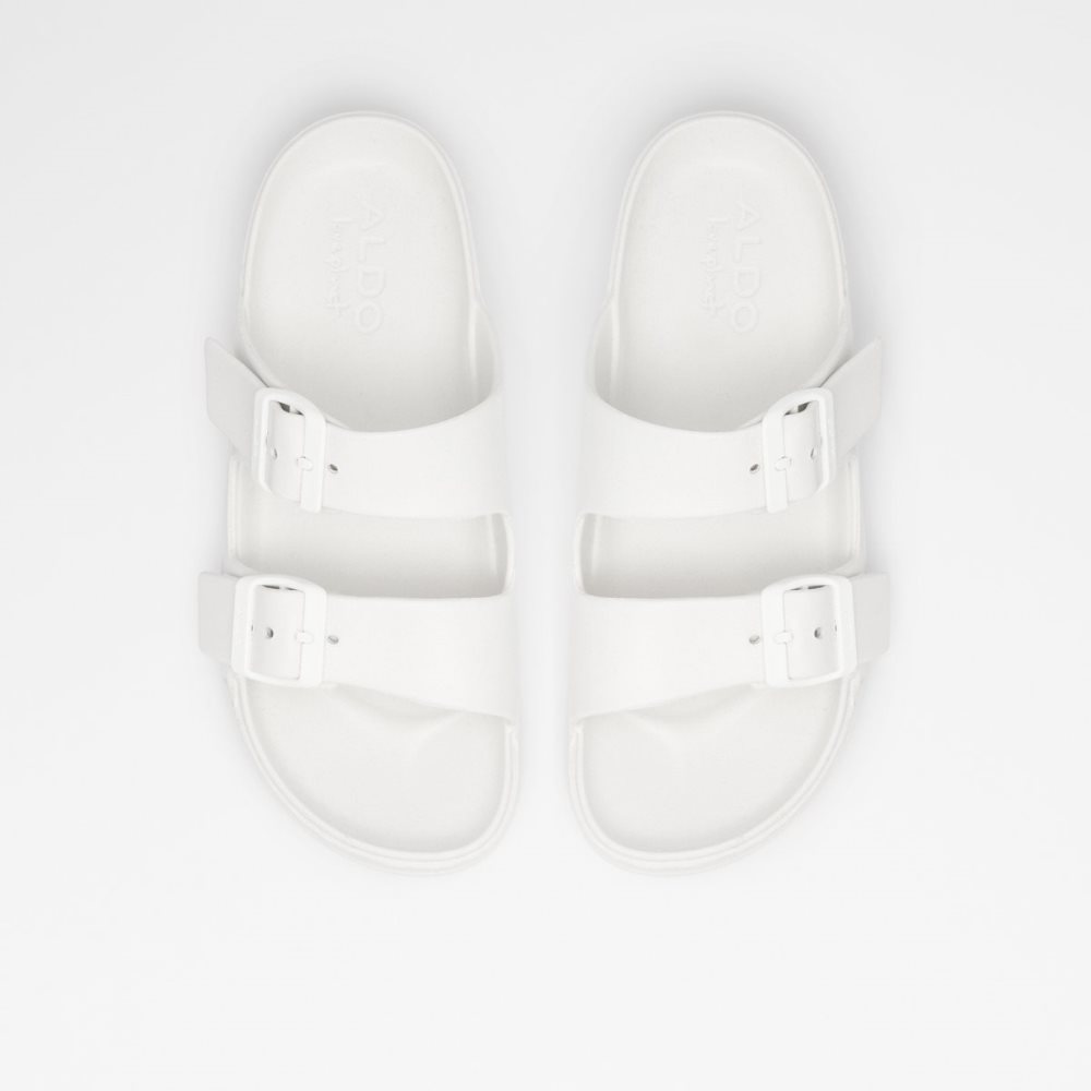 White Aldo Eteiven Slide Sandal Sandals | 45JILQSVM