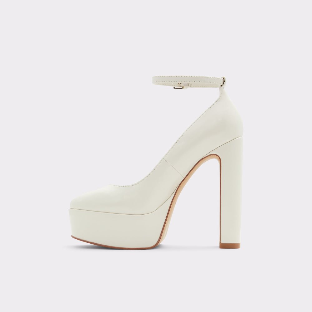 White Aldo Fonda Strap Heeled - Flatform Block Heels | 18BGXJEVD